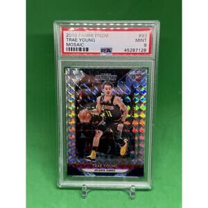 2018 Panini Prizm Mosaic Trae Young #93 Rookie RC Basketball Card - PSA 9 Mint